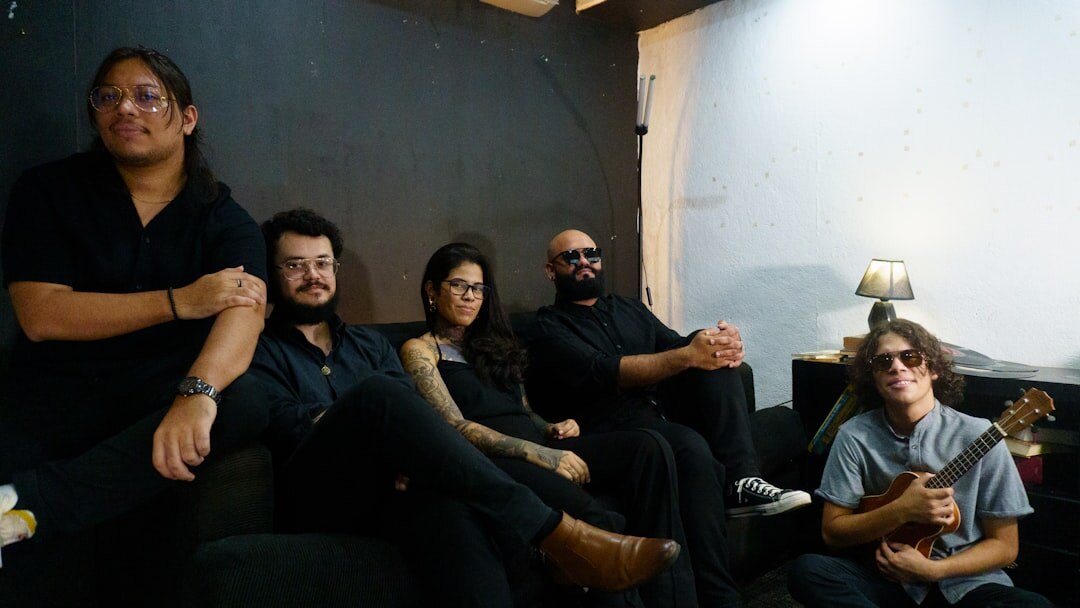 group of friends on couch