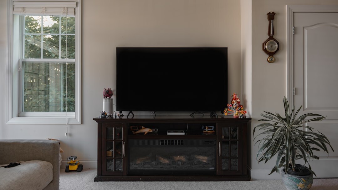vintage tv set in living room